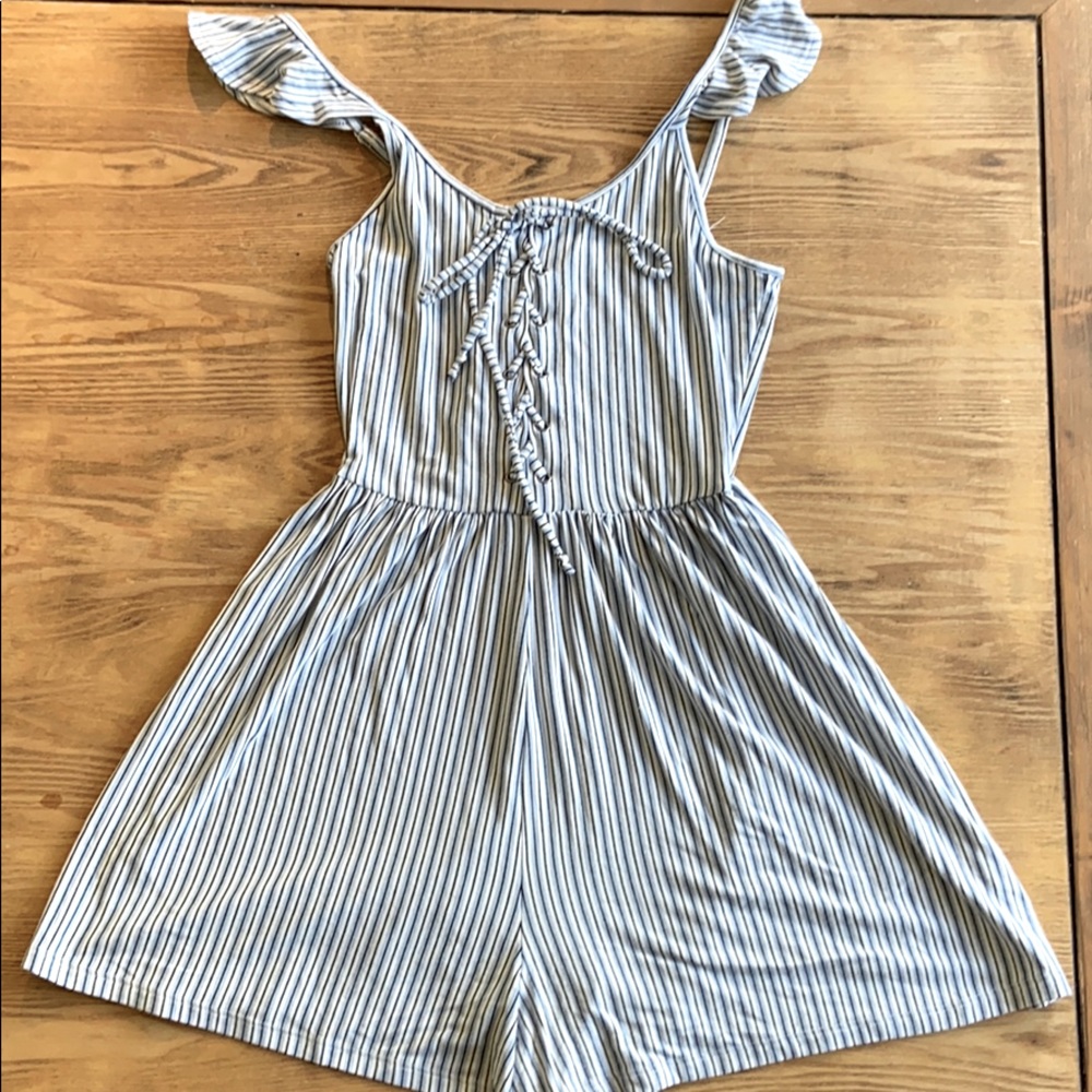 American Eagle Stripped Short Romper
